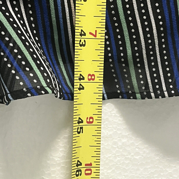 Womans Midi Dress SZ L Geometric Art Multi-Color Party Casual Flowy Colorful - Picture 15 of 15